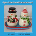 Atractivo titular de la tarjeta de cerámica en forma de muñeco de nieve para la Navidad de 2016